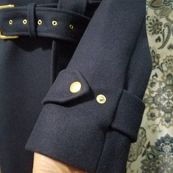 ❄J.Crew Melton Wool Belted Trech Coat, Sz 10 - Picture 6 of 6